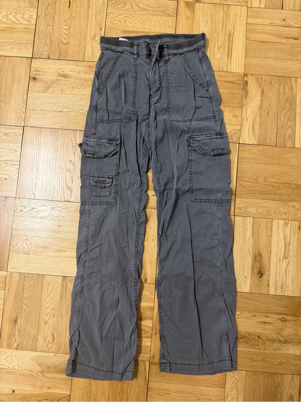 American Eagle Outfitters Charcoal Utility Cargo Joggers